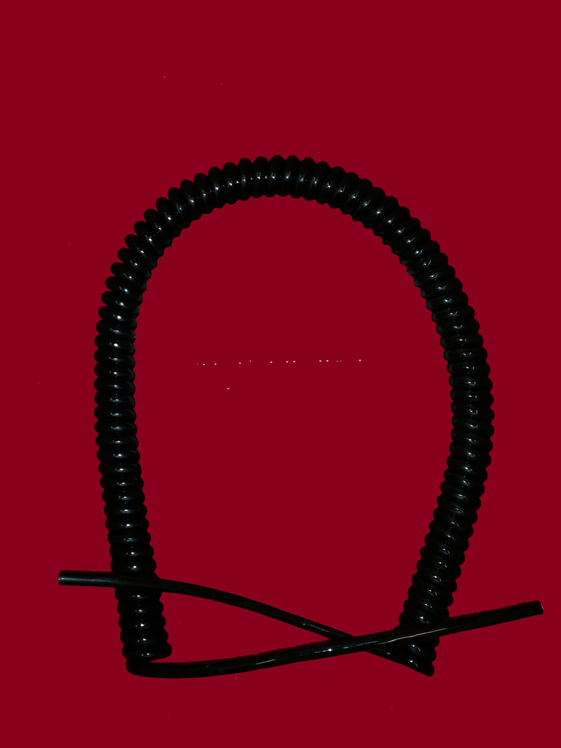 2 CORE 0.081sqmm COILED BLACK PUR POWER/ DATA CABLE, VARIOUS SIZES