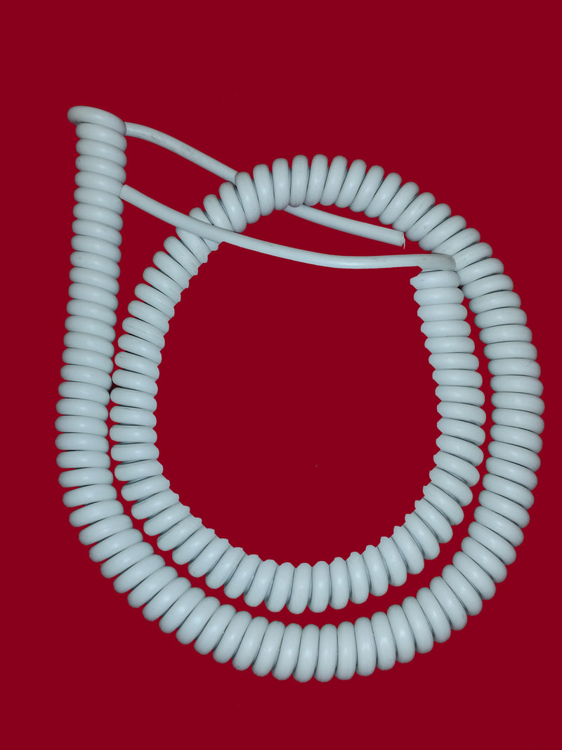 4 Core, 0.75sqmm White LSZH Coiled Cable
