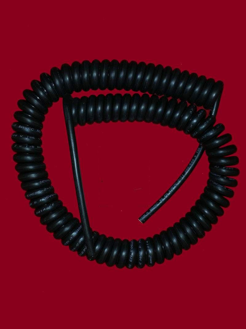 2 CORE 1.5sqmm BLACK COILED LSZH POWER CABLE