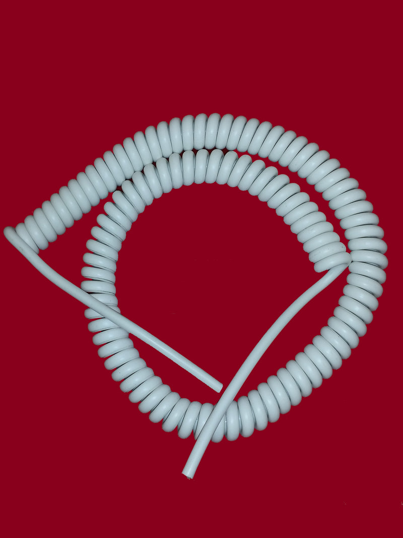 2 CORE 1.5sqmm WHITE COILED LSZH POWER CABLE