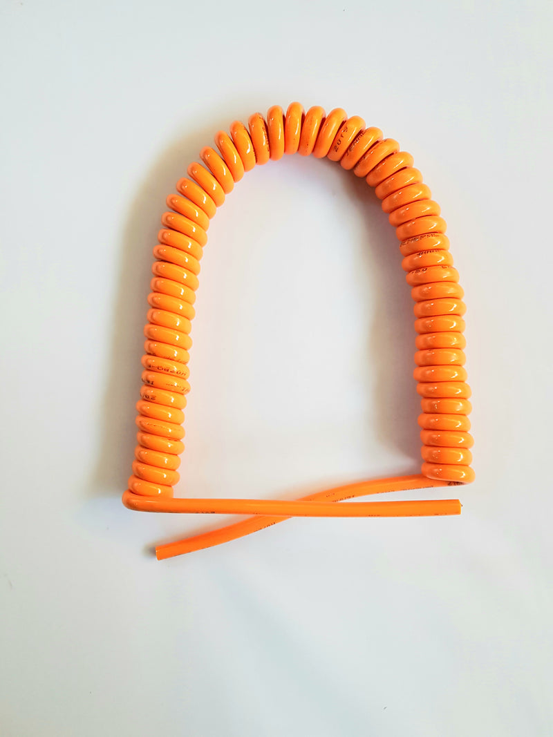 3 CORE 1.5sqmm COILED ORANGE PUR CABLE,