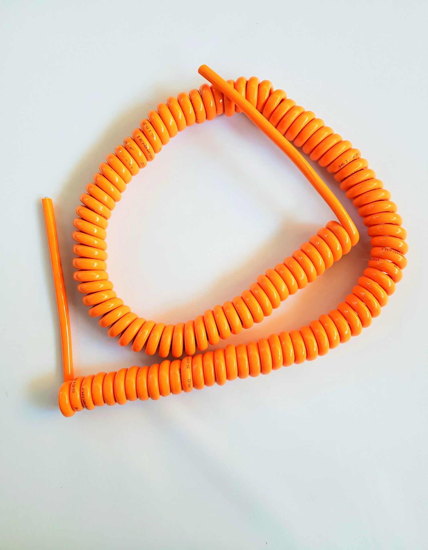 3 Core 1.5sqmm Coiled Orange PUR Power/Data Cable