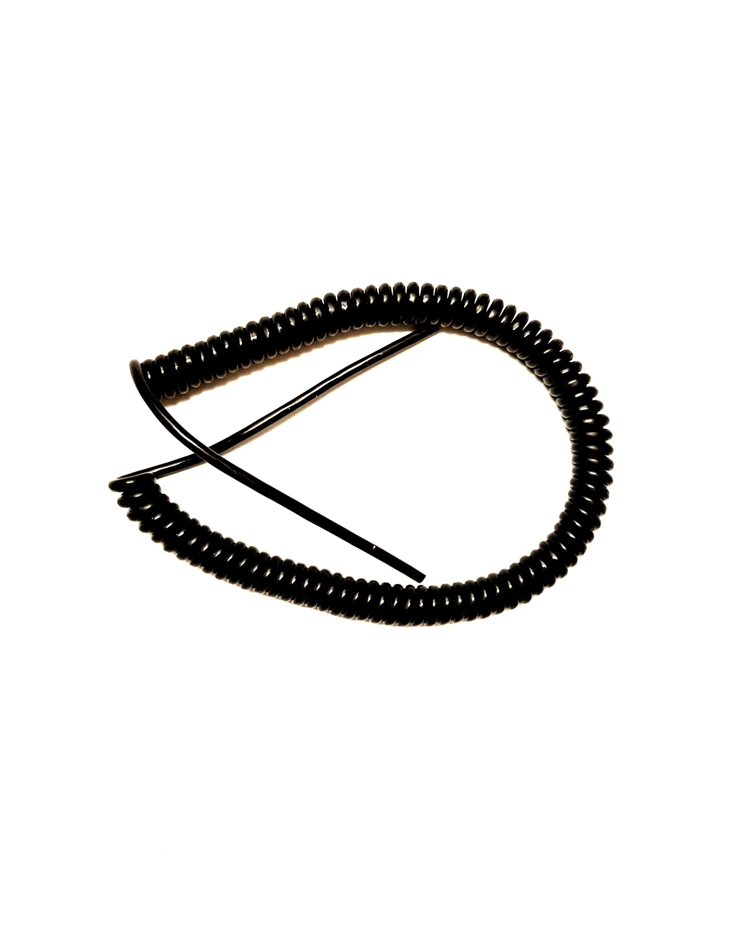 3 CORE 0.5sqmm COILED BLACK PUR POWER / DATA CABLE