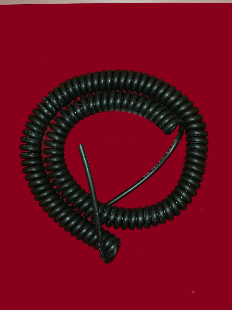 3 CORE x 1.5sqmm COILED BLACK LSZH CABLE, various lengths