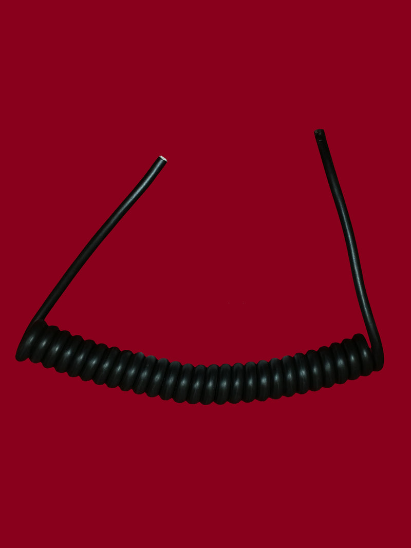 3 CORE x 1.5sqmm COILED BLACK LSZH CABLE, various lengths