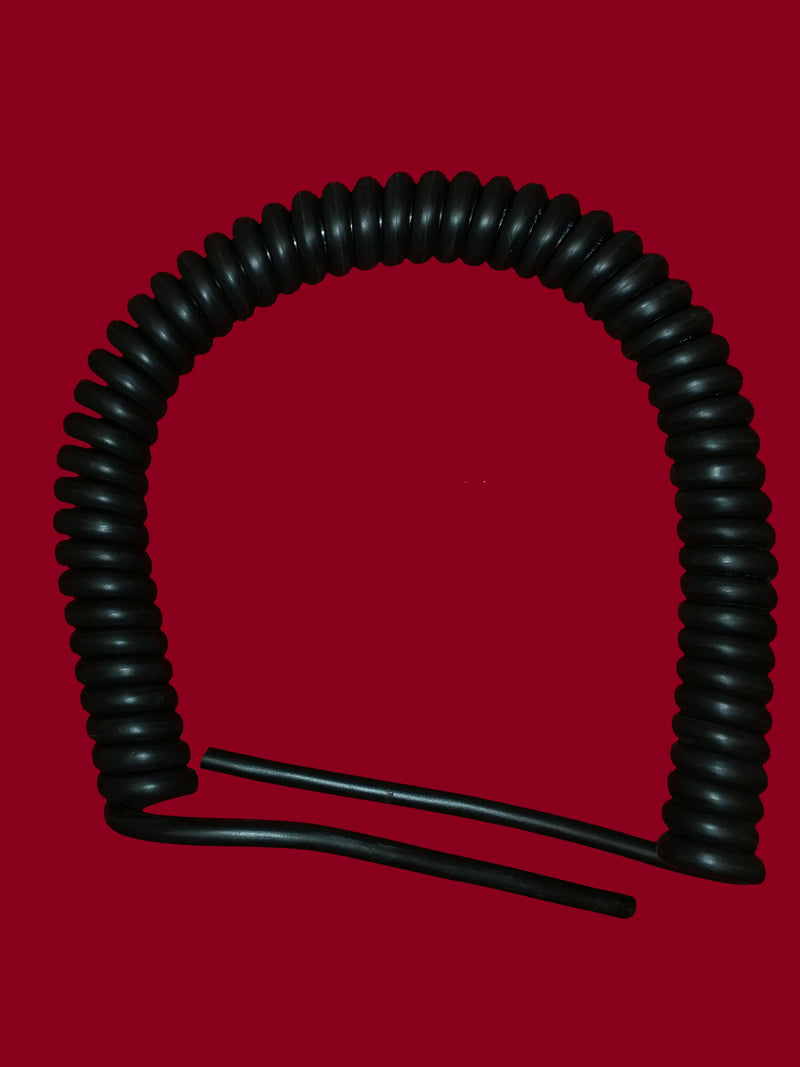3 CORE x 1.5sqmm COILED BLACK LSZH CABLE, various lengths
