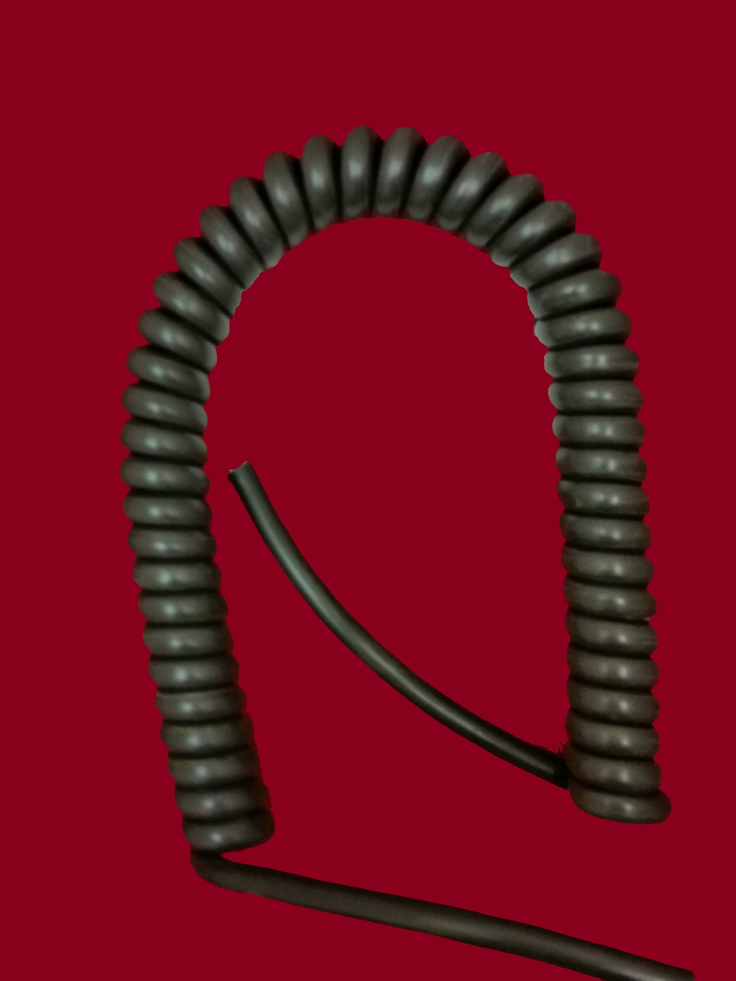 3 Core 2.5sqmm Coiled Black LSZH 16A Power Cable