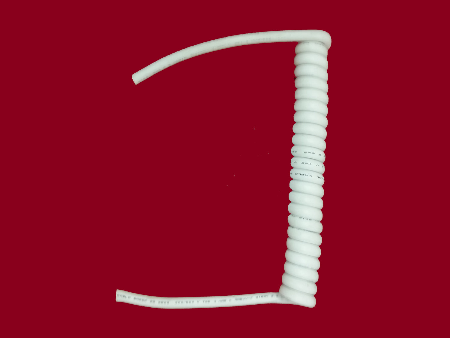 3 CORE 2.5sqmm COILED WHITE LSZH 16amp POWER CABLE, various lengths