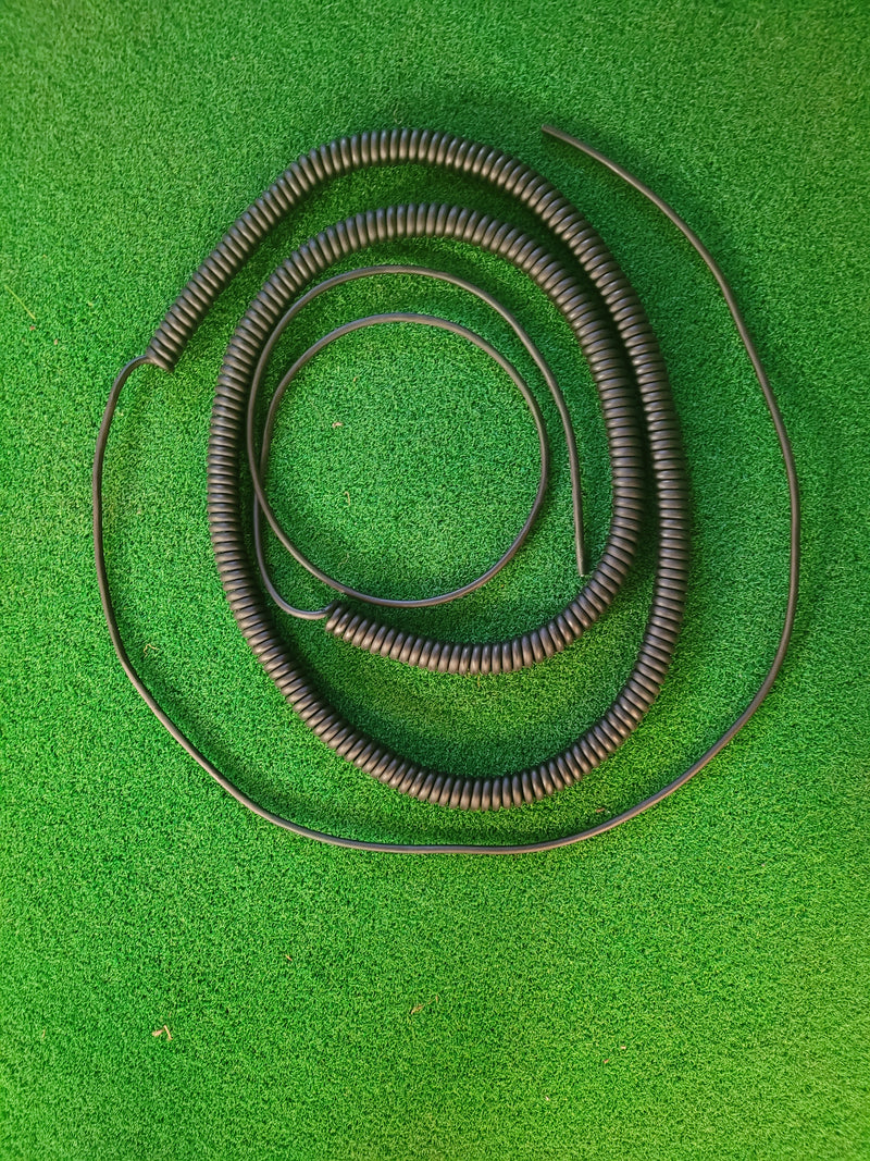 4 CORE 0.22sqmm (24awg) COILED BLACK PUR DATA / POWER CABLE with 1m straights either end