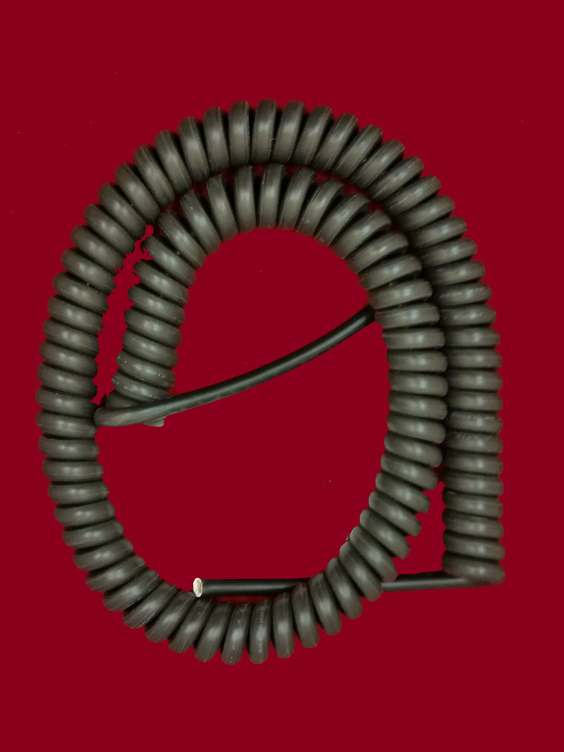 5 CORE 0.75sqmm BLACK COILED LSZH POWER CABLE