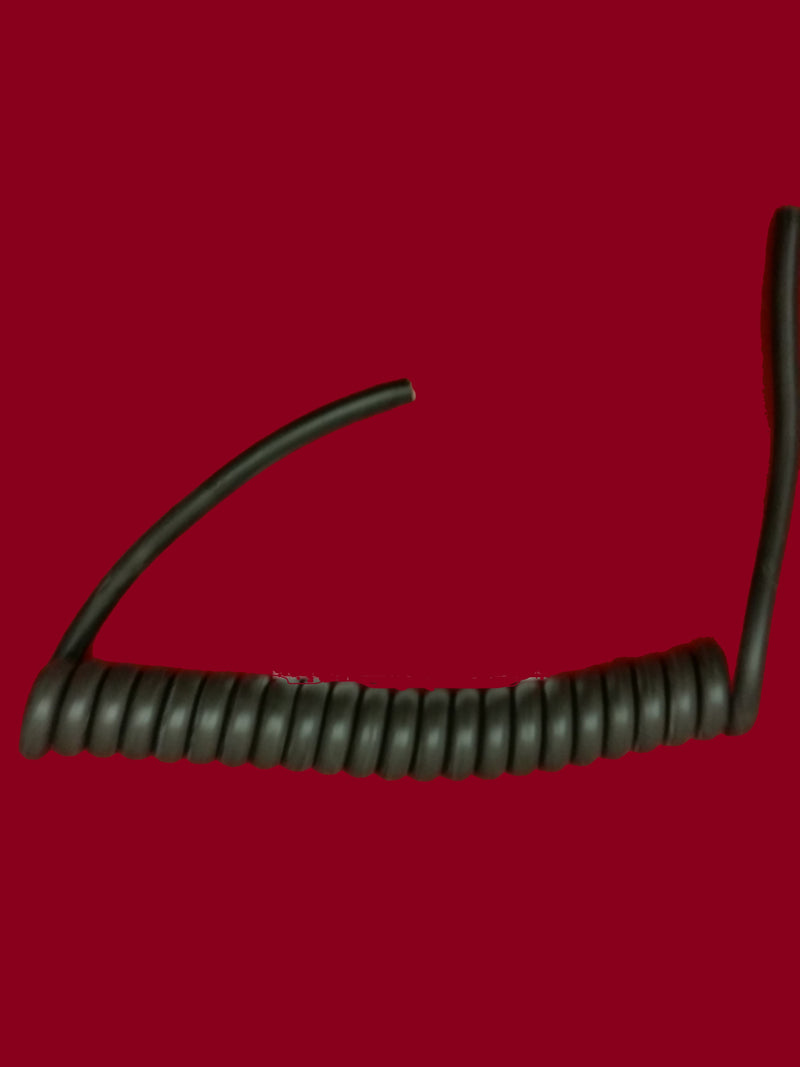 4 CORE 1.5sqmm COILED LSZH 13amp BLACK POWER CABLE