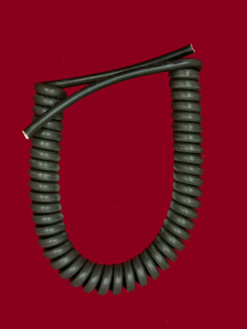 5 CORE 0.75sqmm BLACK COILED LSZH POWER CABLE