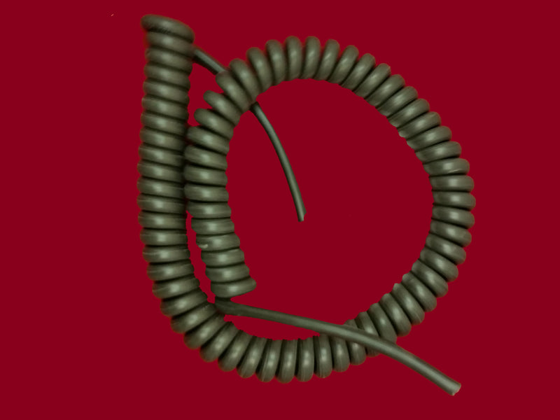 5 CORE 0.75sqmm BLACK COILED LSZH POWER CABLE