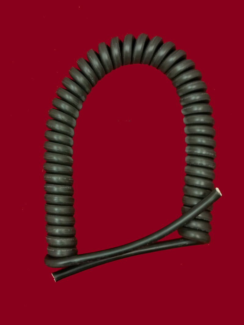 7 CORE 1sqmm COILED BLACK LSZH CABLE
