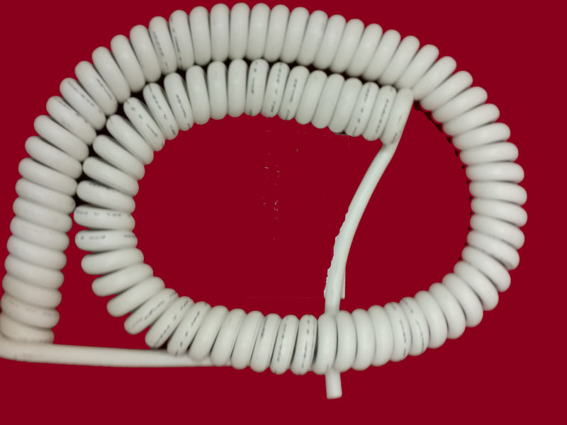 5 CORE 1.5sqmm COILED WHITE LSZH POWER CABLE.