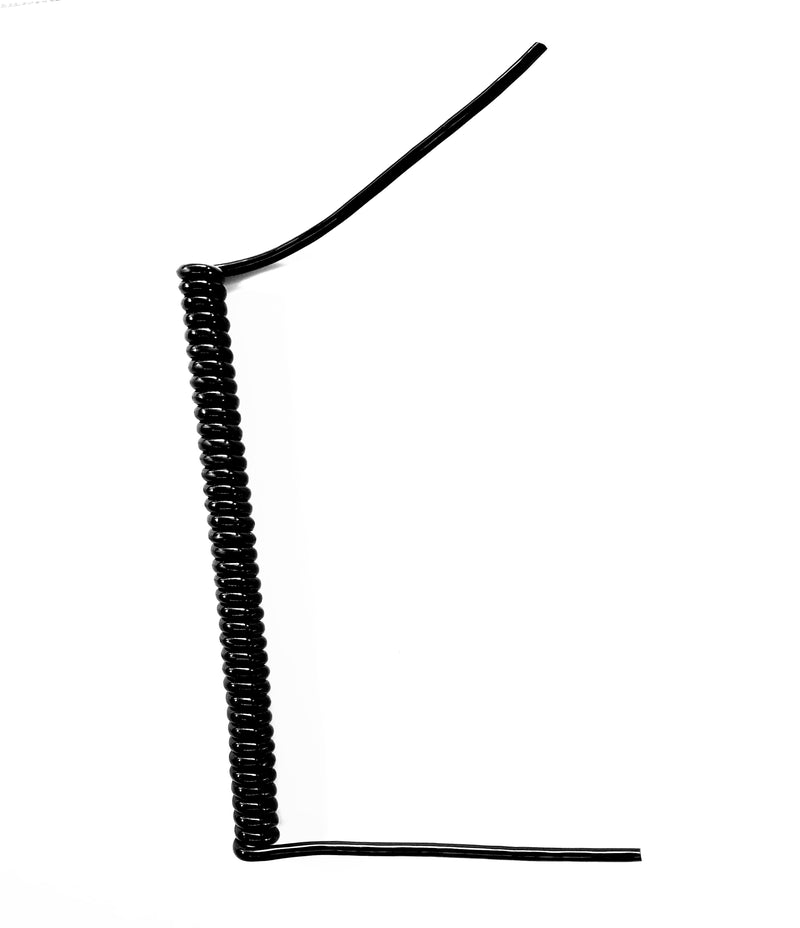 5 CORE 0.5sqmm, COILED BLACK PUR DATA / POWER CABLE