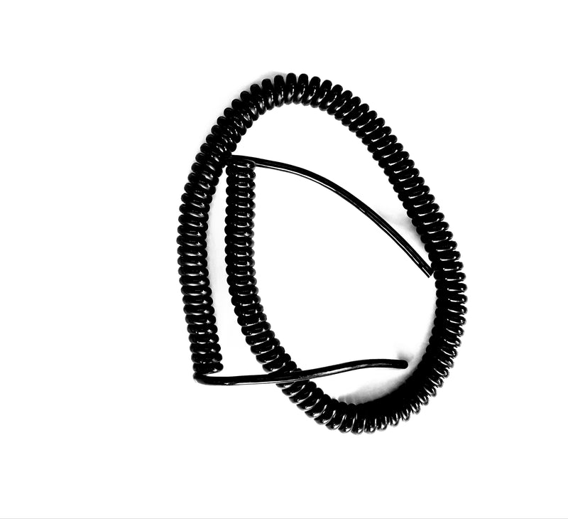 5 CORE 0.5sqmm, COILED BLACK PUR DATA / POWER CABLE
