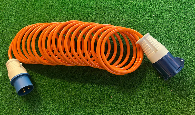 Caravan and Campervan Mains Hook Up Lead, with IP44 Plug and Socket.