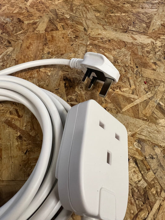 Masterplug 1-Way, White PVC Extension Lead