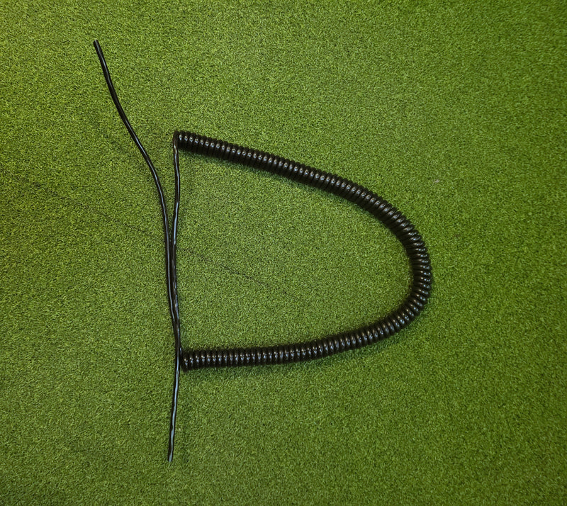 2 Core 0.5sqmm Coiled Black PUR Power / Data Cable