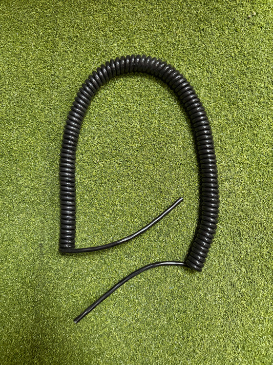 2 Core 0.5sqmm Coiled Black PUR Power / Data Cable