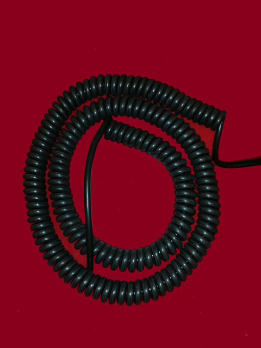 2 Core 4sqmm Black Coiled Power LSZH Cable