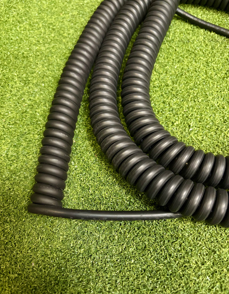 2 Core 1sqmm Coiled Black LSZH Cable