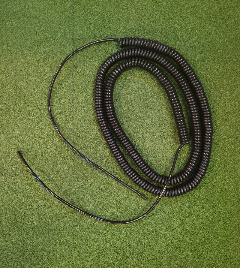 2 Core 1sqmm Black Coiled PUR Power / Data Cable