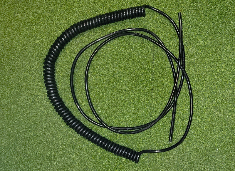 2 Core 1sqmm Black Coiled PUR Power / Data Cable