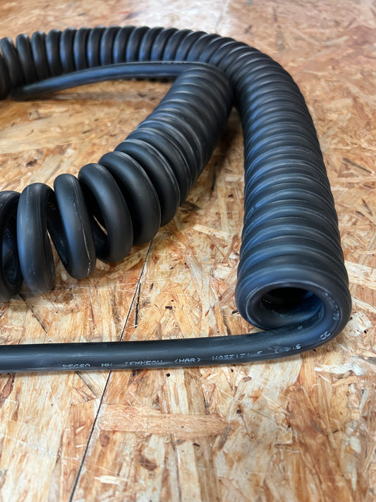2 CORE 2.5sqmm COILED LSZH BLACK POWER CABLE.