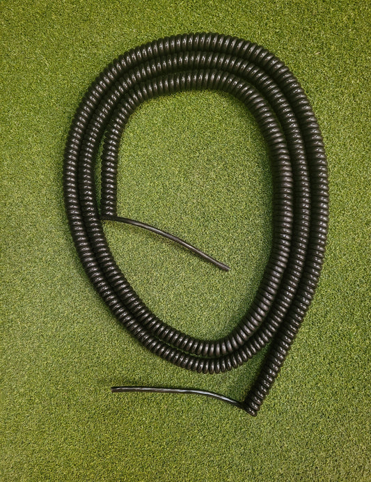 3 Core 0.5sqmm Coiled Black PUR Power / Data Cable