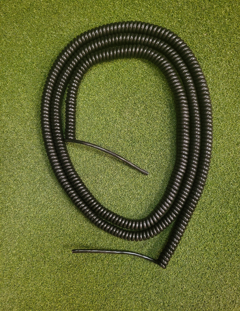 3 Core 0.5sqmm Coiled Black PUR Power / Data Cable
