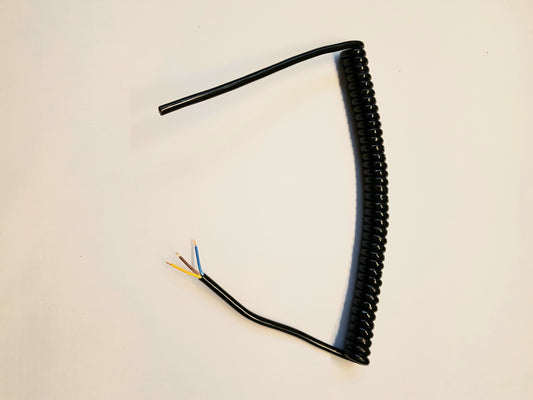 3 Core 0.75sqmm Black Coiled LSZH Power Cable