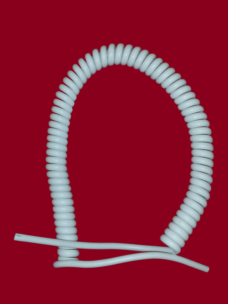 3 CORE 0.75sqmm WHITE COILED LSZH POWER CABLE (various sizes)