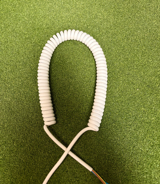 3 Core 1sqmm Coiled White LSZH Cable