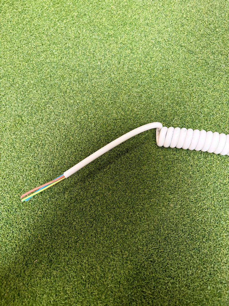 3 Core 1sqmm Coiled White LSZH Cable