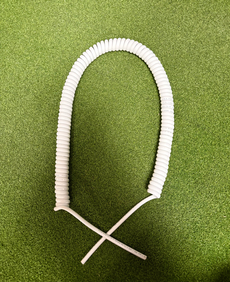 3 Core 1sqmm Coiled White LSZH Cable