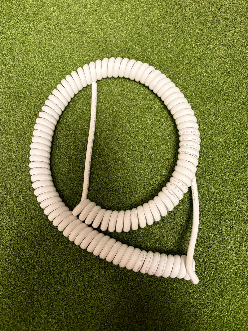 3 Core 1sqmm Coiled White LSZH Cable