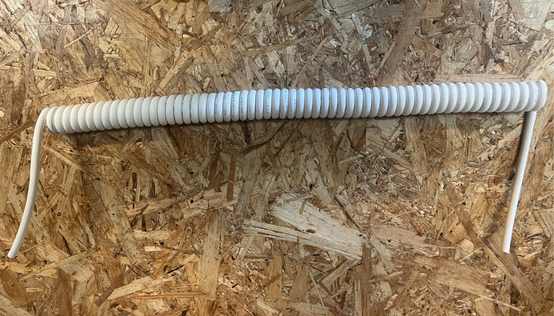 3 Core 1.5sqmm Coiled White LSZH Cable