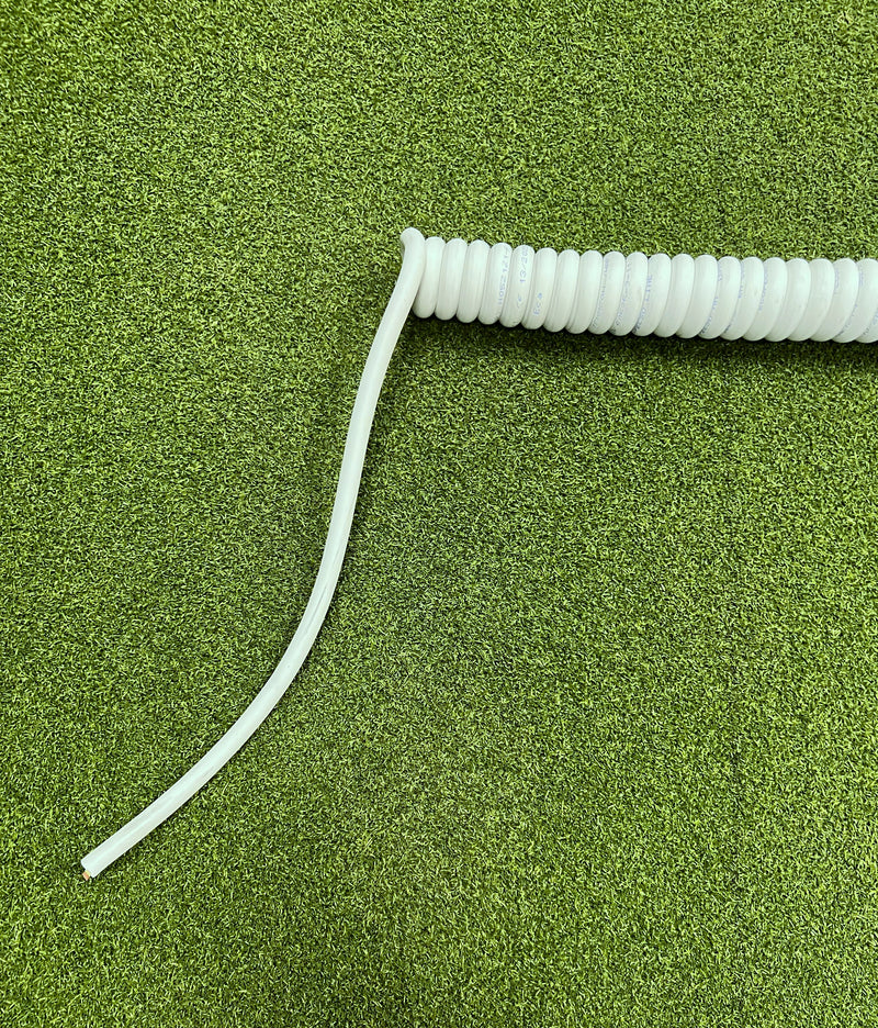 3 Core 2.5sqmm Coiled White LSZH 16amp Power Cable