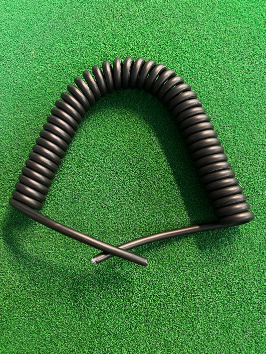 3 Core 6sqmm Black Coiled Power LSZH Cable