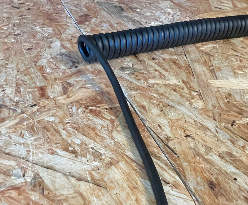 4 Core 0.22sqmm (24awg) Coiled Black PUR Data / Power Cable