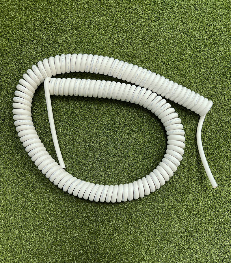 4 Core 1.5sqmm Coiled White LSZH 13amp Power Cable