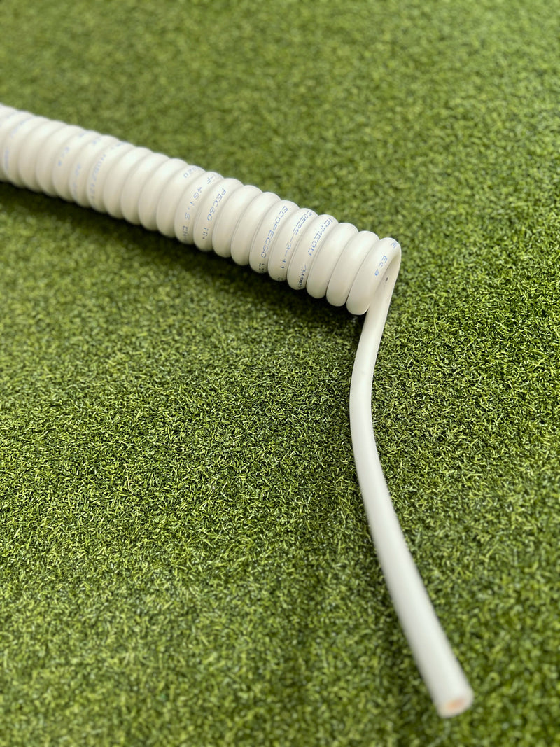 4 Core 1.5sqmm Coiled White LSZH 13amp Power Cable