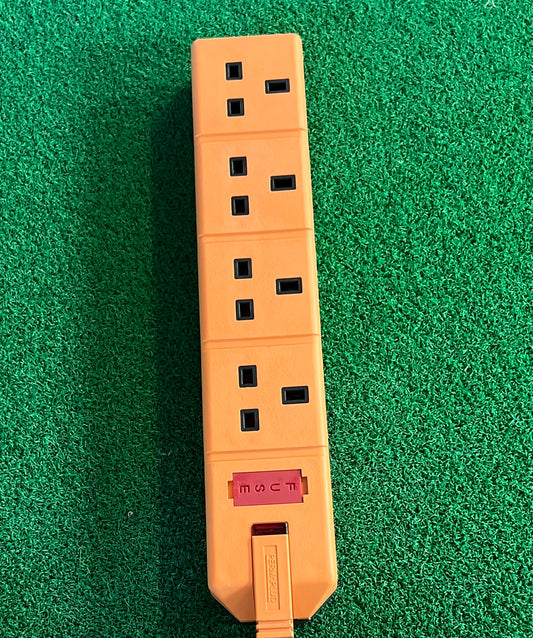 Camping and Caravan Mains Hook Up Lead, with IP44 Connector and 4-way Socket