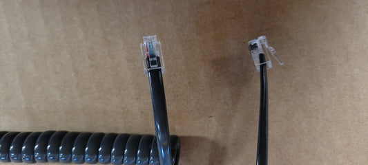 Grey telephone handset replacement RJ10 Network cable