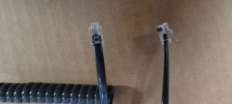 Grey telephone handset replacement RJ10 Network cable