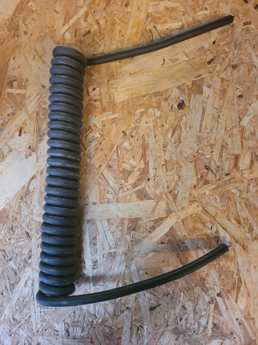 8 Core, 0.5sqmm Black Coiled LSZH Power/ Data Cable
