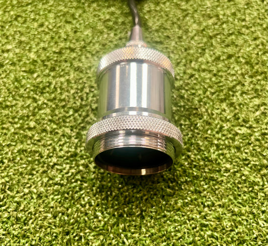 Chrome E27 Vintage Aluminium Lamp Holder Kit