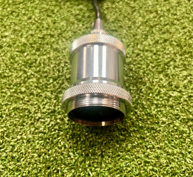 Chrome E27 Vintage Aluminium Lamp Holder Kit